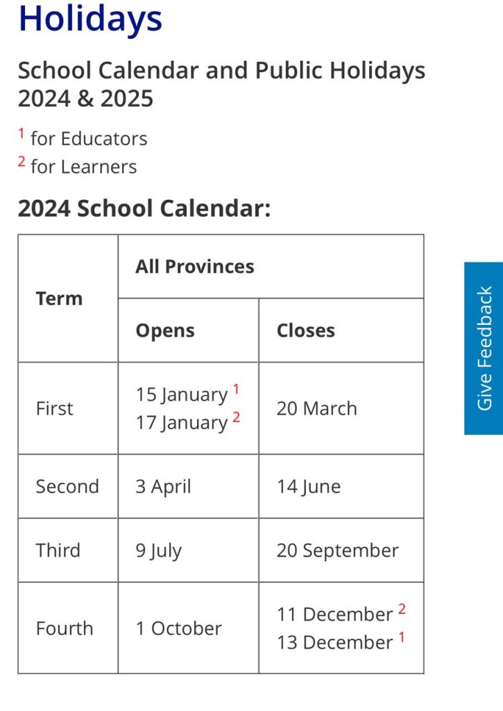 londanani day care centre 2024 school calendar 1